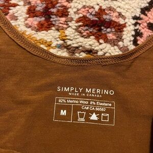 Simply Merino mustard crop Top